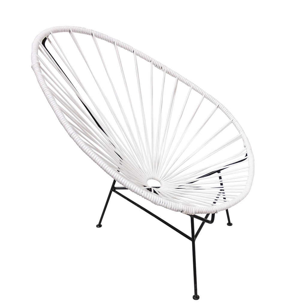 Acapulco silla original metal negro y cuerda negra // Exterior techado