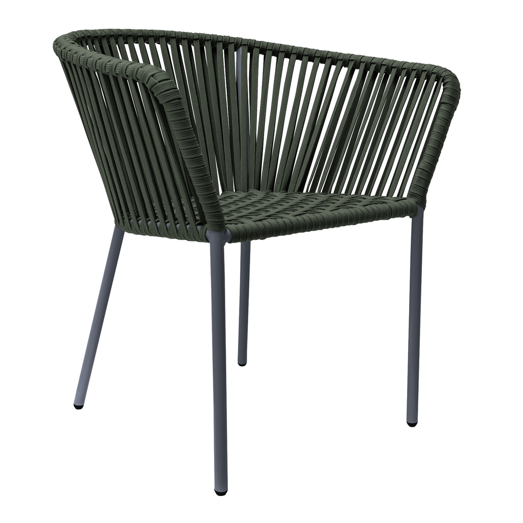 Jalisco silla metal gris cuerda verde militar // Exterior techado