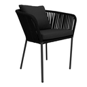 Jalisco silla metal negro cuerda negra cojines asiento y respaldo // Exterior techado