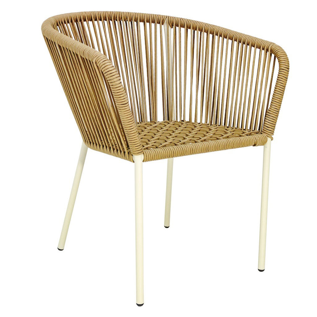 Ameca silla estructura beige cuerda beige jaspeado // Exterior techado