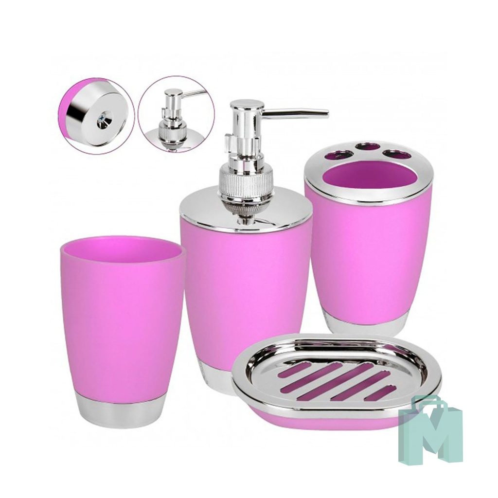 Kit amenities set baño rosa // MP