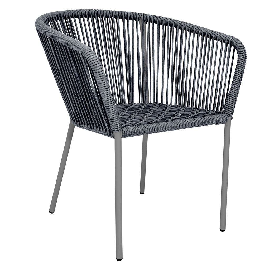 Ameca silla estructura gris cuerda gris jaspeado // Exterior techado