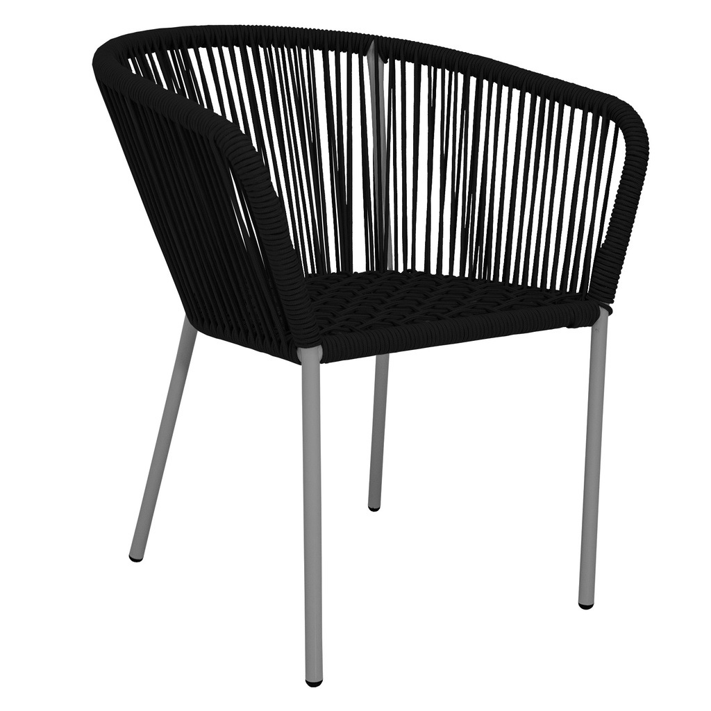 Ameca silla estructura gris cuerda negra // Exterior techado