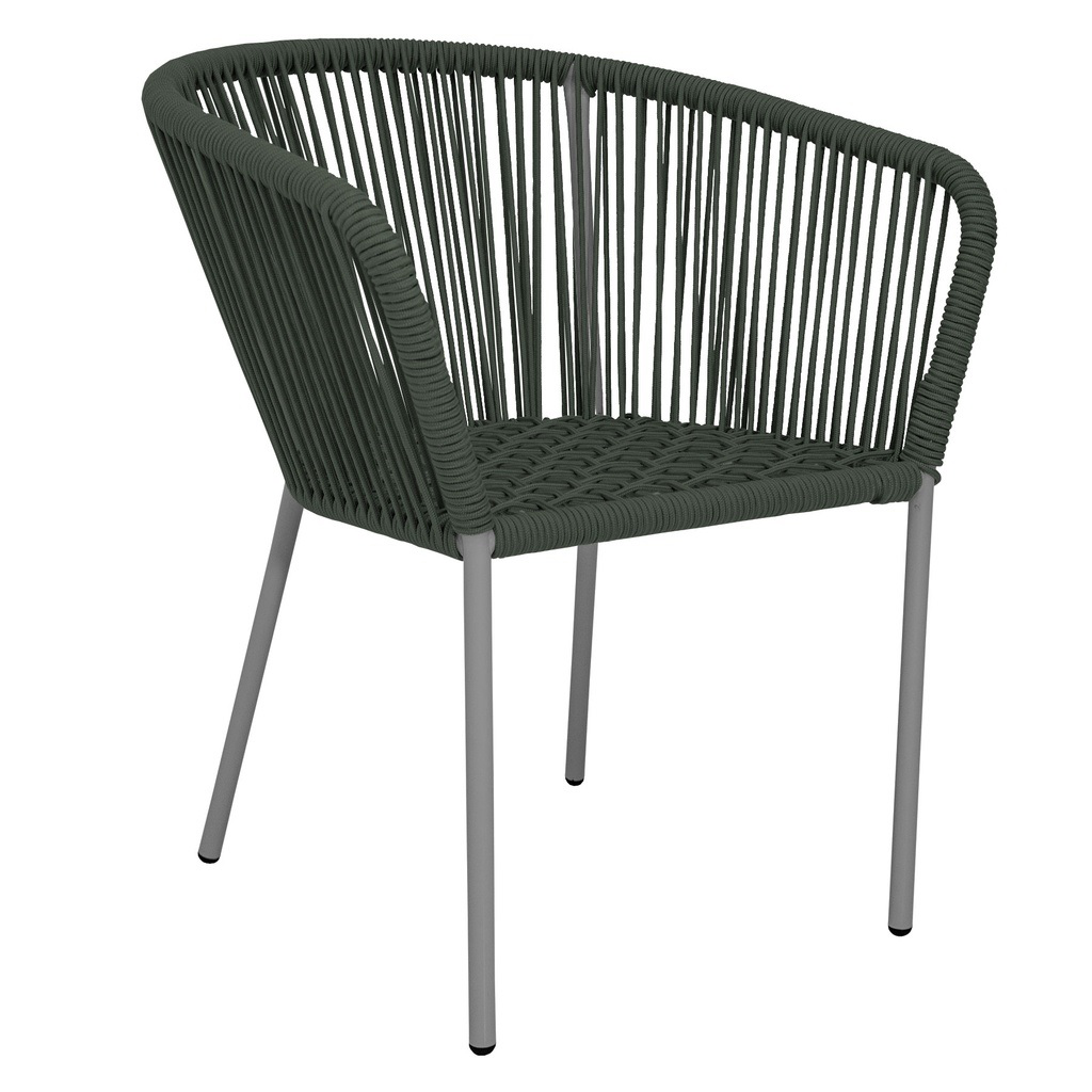 Ameca silla estructura gris cuerda verde militar // Exterior techado