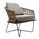 Yelapa sillón metal beige cuerda beige tela // Exterior techado