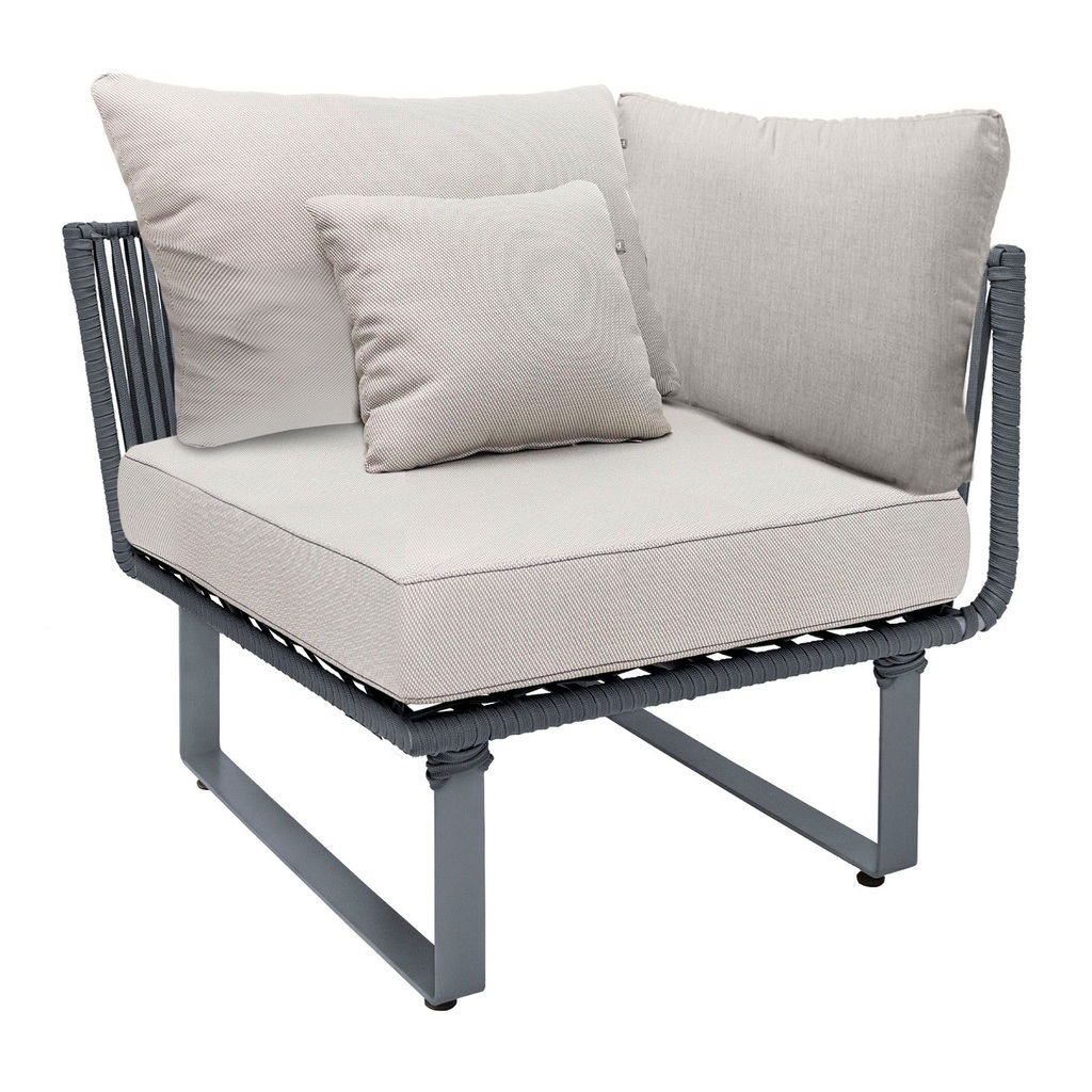 Vallarta sillón esquinero cojinería loneta antidecoloración // Exterior techado