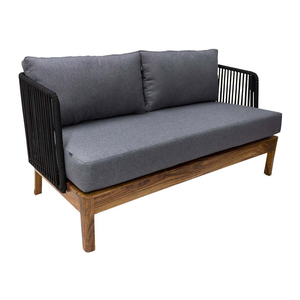 Oaxaca love seat negro tela curri // Exterior techado