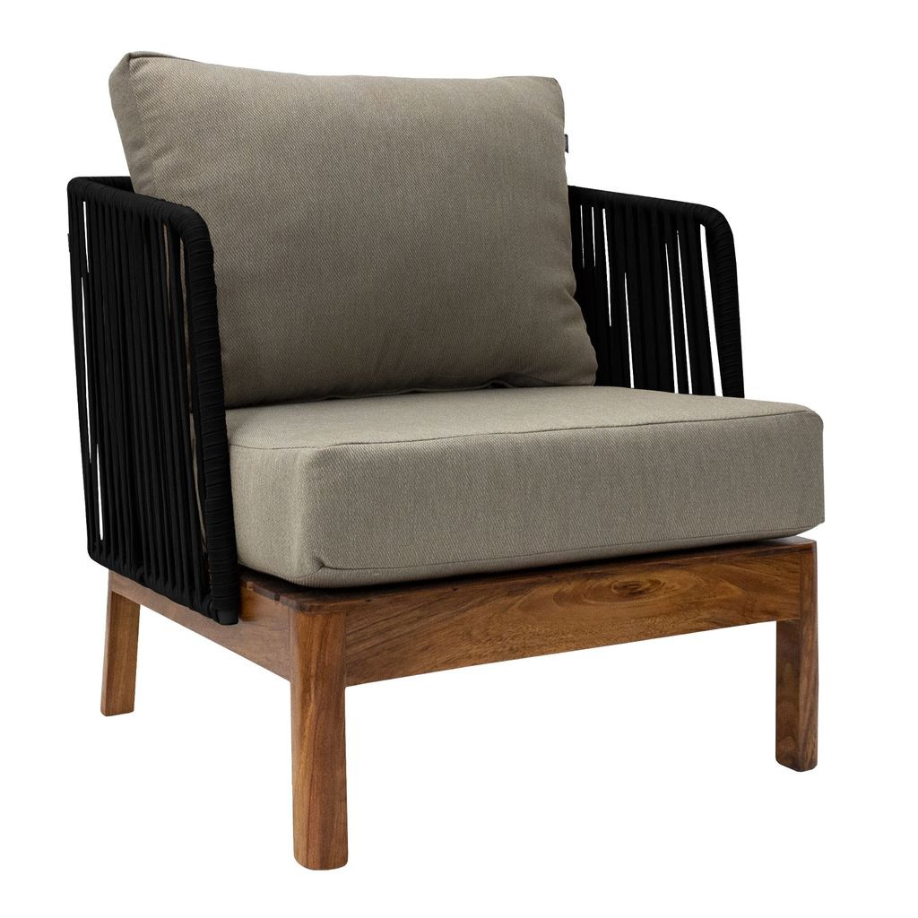 Oaxaca sillon cuerda negra tela curri // Exterior techado