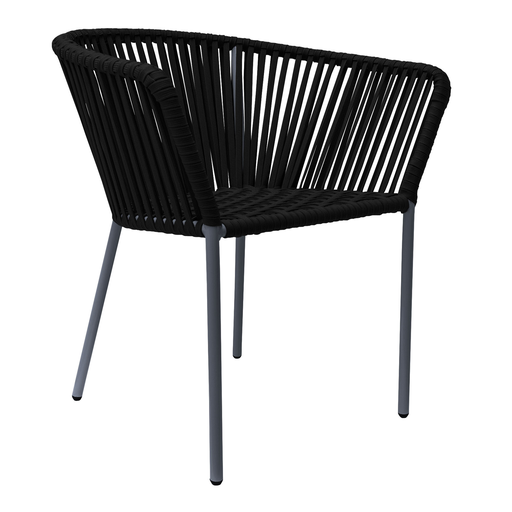 [CMX-JS-003] Jalisco silla acero galvanizado textilene negro // Exterior 100%