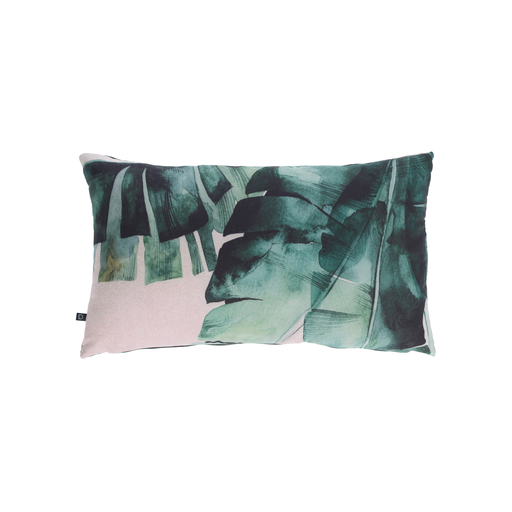 [AA8666] Hermie funda cojín hojas verde 30 x 50 cm // Outlet