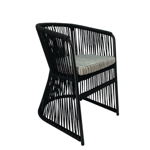 [62281SI] Jocotepec silla aluminio con cojín loneta exterior