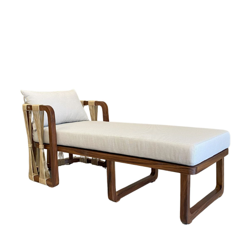 [62226CA] Majahuitas camastro de madera de parota cojinería loneta