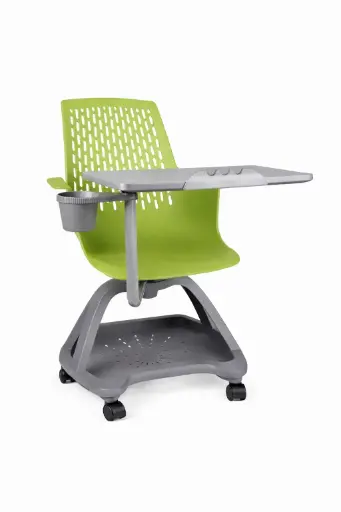 [62359PU] Pupitre mesa banco giratorio con ruedas Partner verde