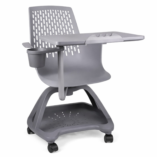 [62359PUG] Partner pupitre mesa banco giratorio con ruedas color gris