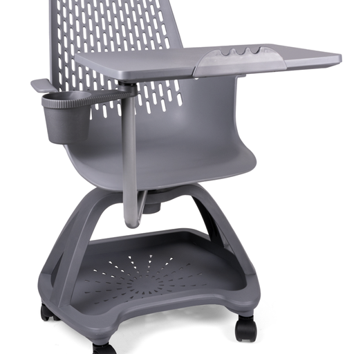 [62359PUG] Pupitre mesa banco giratorio con ruedas Partner gris