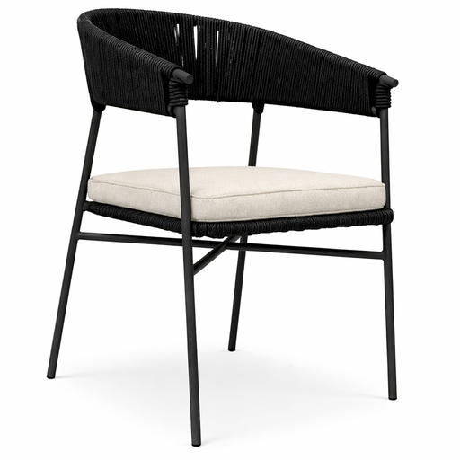 [62647SI] Zamora sillla acero galvanizado cuerda textilene y cojín 100% exterior