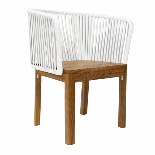 [53695SI] Oaxaca silla cuerda blanca base parota. // Exterior techado