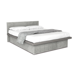 [COB-MA-CO] Cunert base de cama matrimonial con laminado de madera color concreto // MS