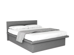 [COB-MA-GR] Cunert base de cama matrimonial con tapicería color gris // MS