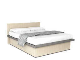 [COB-MA-LI] Cunert base de cama matrimonial con laminado de madera color lino // MS
