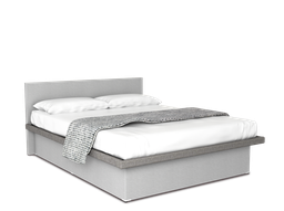 [COB-QS-TI] Cunert base de cama queen size con laminado de madera color titanio // MS