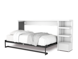 [KD-LI] Kiddi cama individual abatible con laminado de madera color lino // MS
