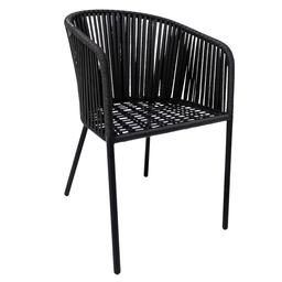 [54200SI] Tequila silla esencial metal negro cuerda negra