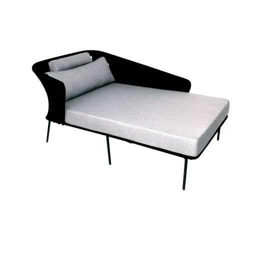 [58266CAT] Chacala camastro para 2 personas acero galvanizado negro cuerda textilene negra // Exterior 100 %