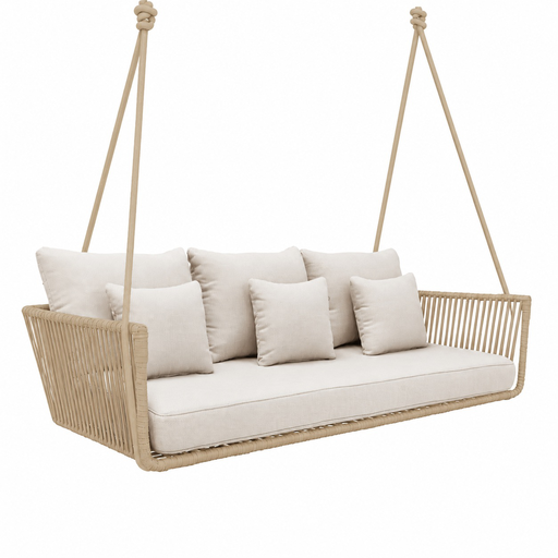 [53574COT] Vallarta columpio sofá acero galvanizado, textilene y loneta // Exterior 100% 