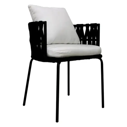 [57826SIT] Veracruz silla acero galvanizado, textilene y loneta // Exterior 100% 