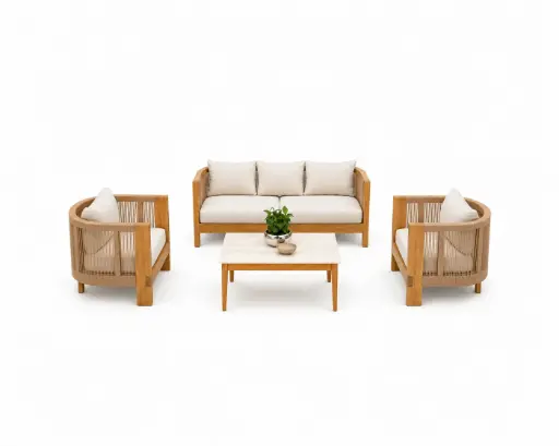 [65152SE] Set Costa Alegre 3+1+1+mesa // Exterior techado