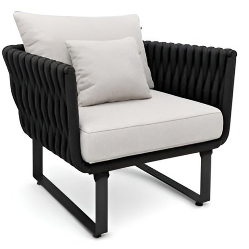 [65143SI] Vallarta sillón tejido cuerda gruesa cojinería en tela loneta PEDIDOS ESPECIALES // Exterior 100 %