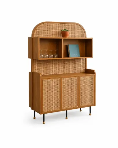 [65240AP] Mueble de servicio en bejuco // Interior