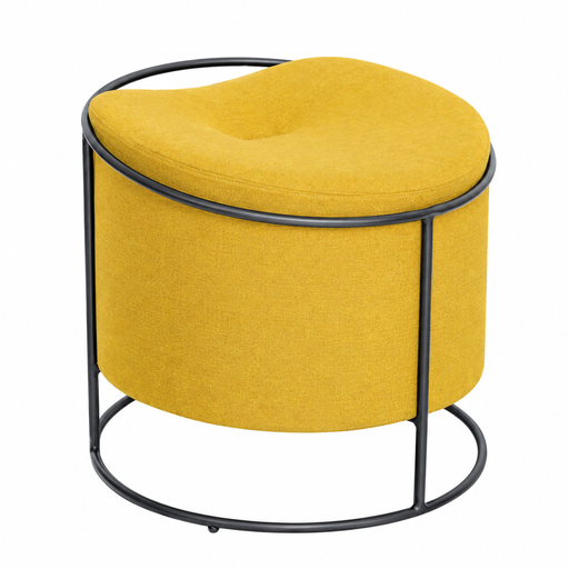 [65414TA] Elektro taburete base metalica mostaza // MP