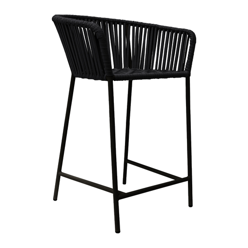 [CMX035] Jalisco banco metal negro cuerda negra // Exterior techado