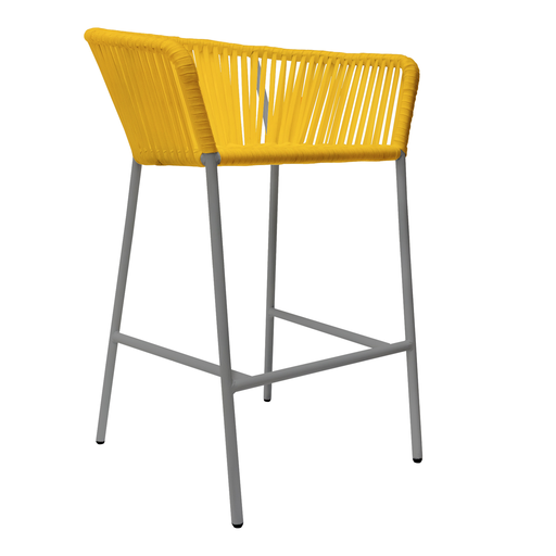 [54899BA] Jalisco banco metal negro cuerda mango // Exterior techado