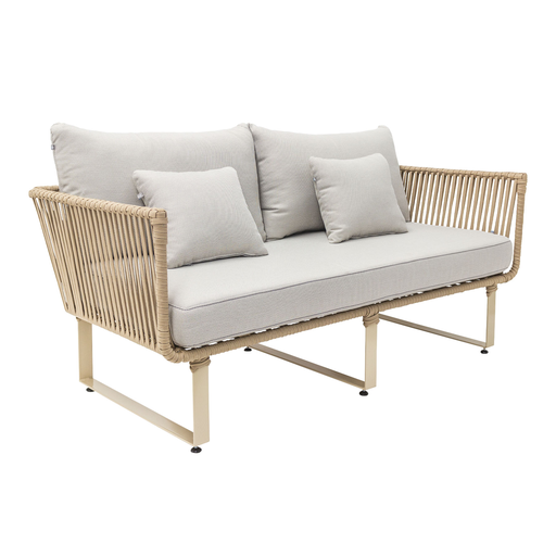 [24793SI] Vallarta love acero galvanizado beige textilene beige cojinería loneta // Exterior 100%